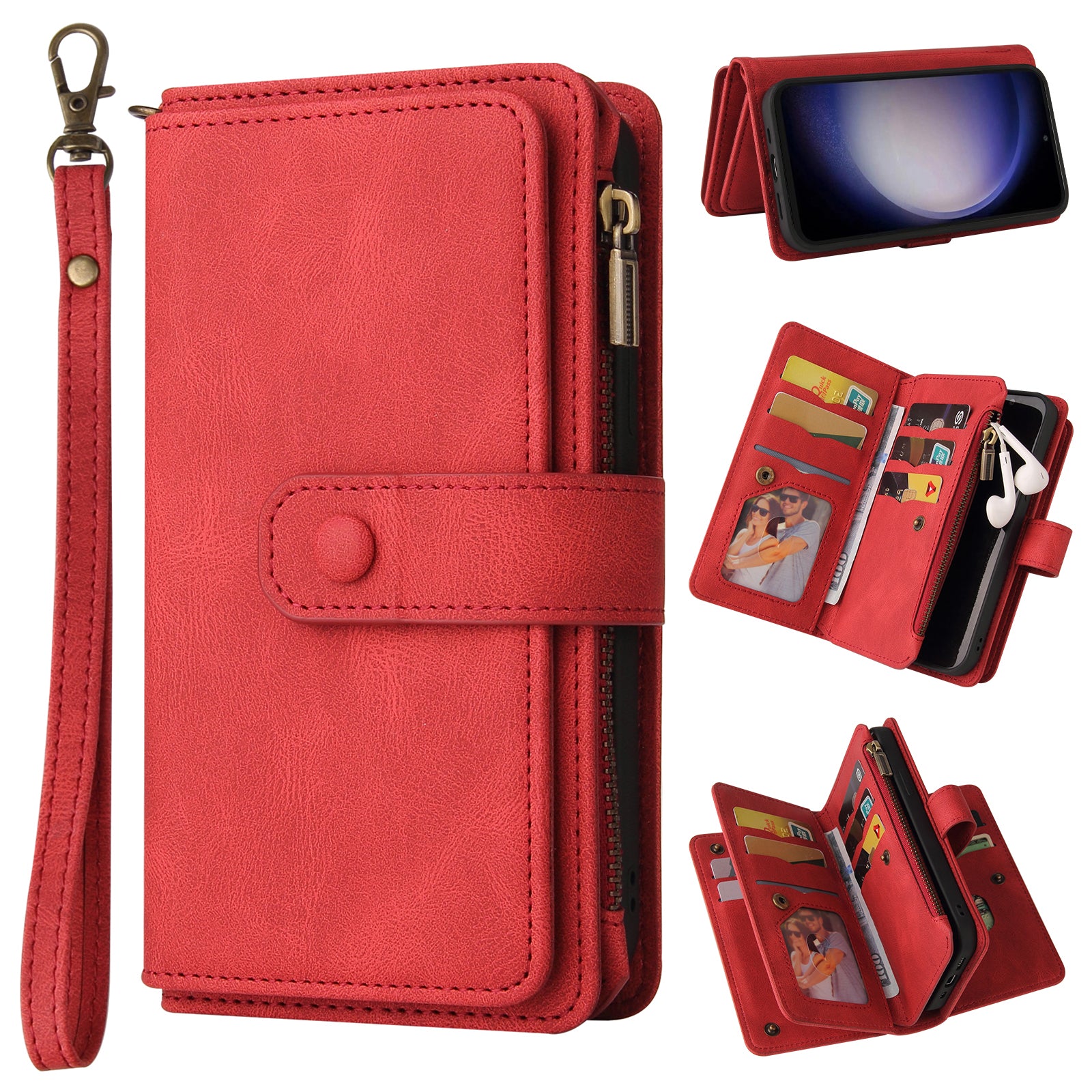 KT Multi-Functional Series-2 For Samsung Galaxy S23 FE PU Leather Cover Zipper Wallet Stand Multiple Card Slots Case KT Multi-Functional Series-2 For Samsung Galaxy S23 FE PU Leather Cover Zipper Wallet Stand Multiple Card Slots Case